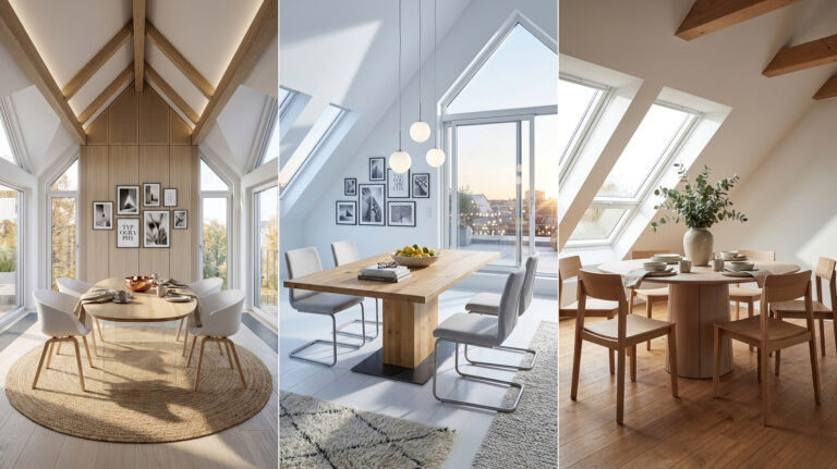 esszimmer ideen dachschr ge