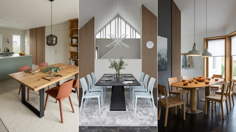 esszimmer ideen holzpaneele