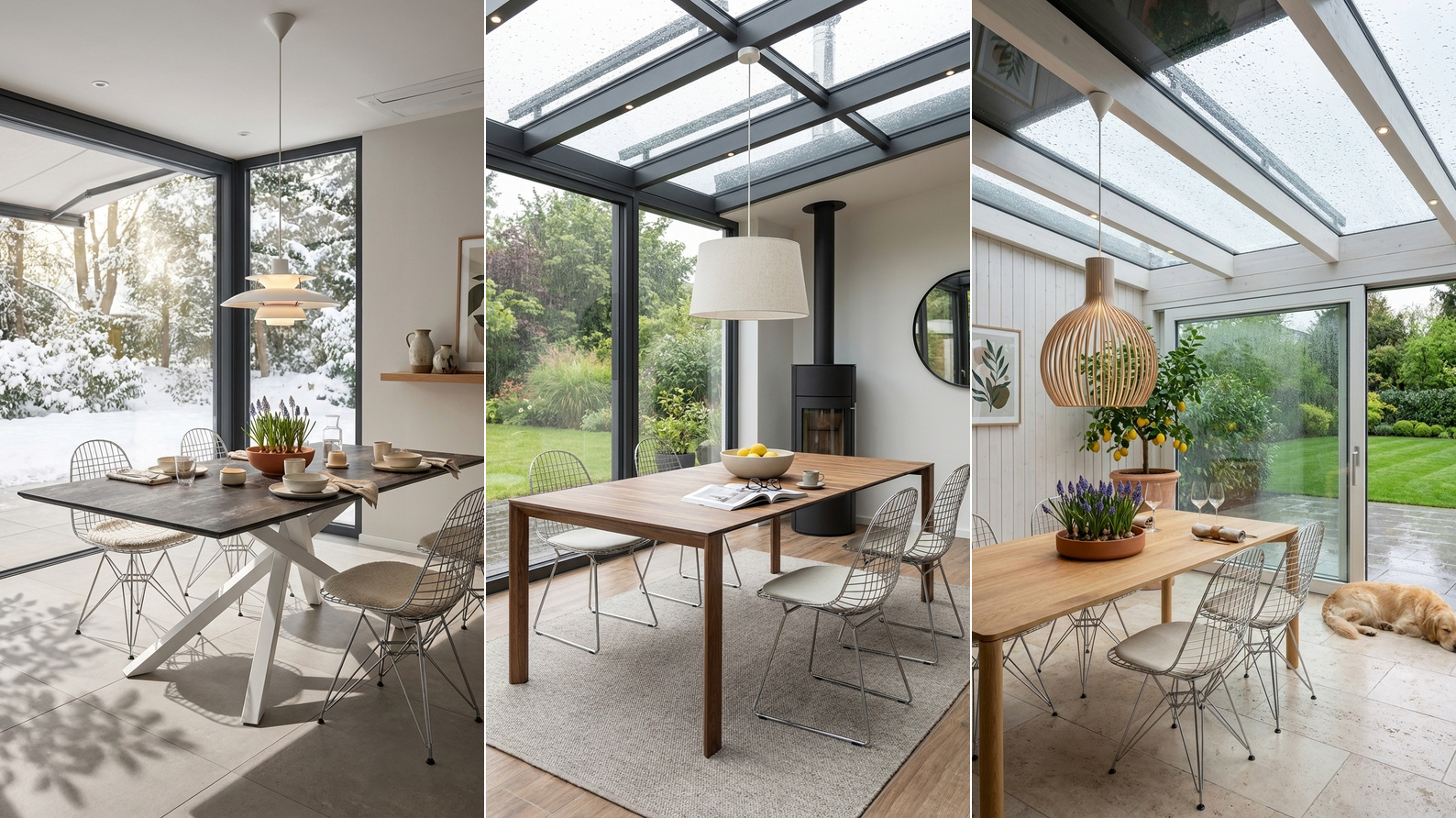 esszimmer ideen wintergarten